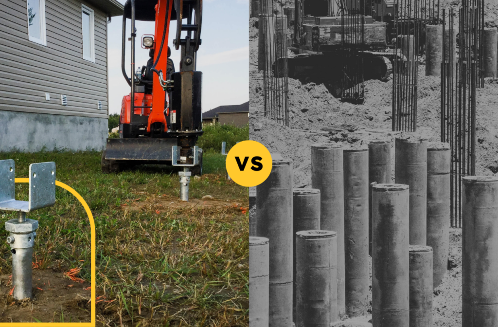 Are screw piles cheaper than concrete?