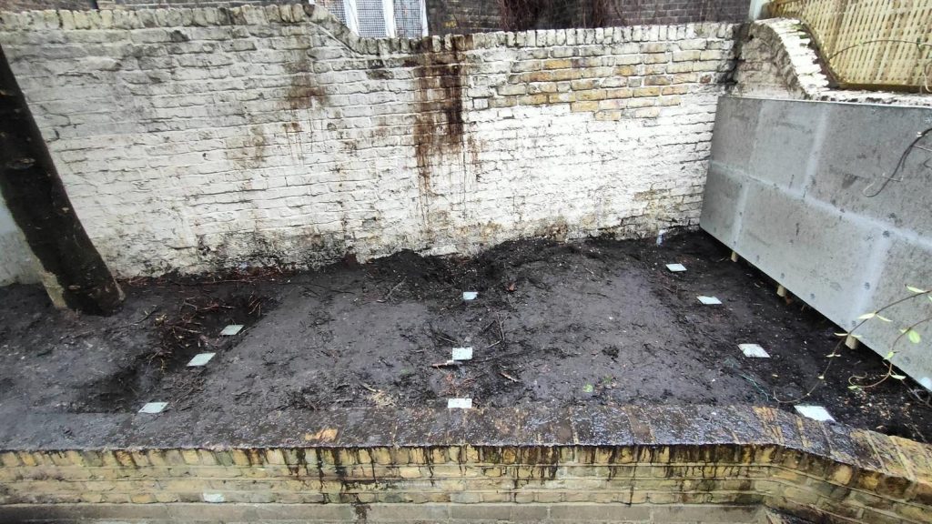 Screw pile foundation for garden office